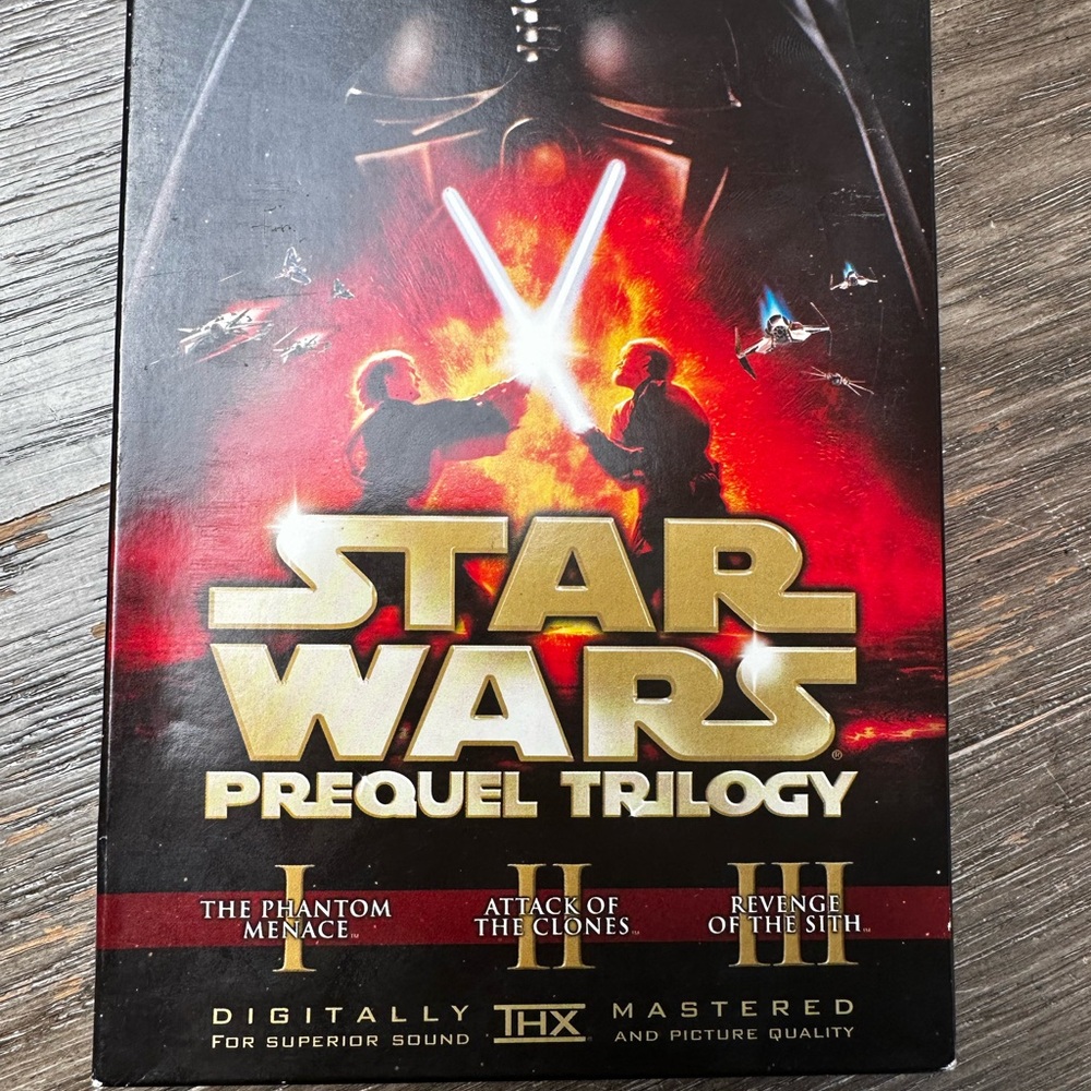 Star Wars Prequel Trilogy DVD - Black, Red, Gold